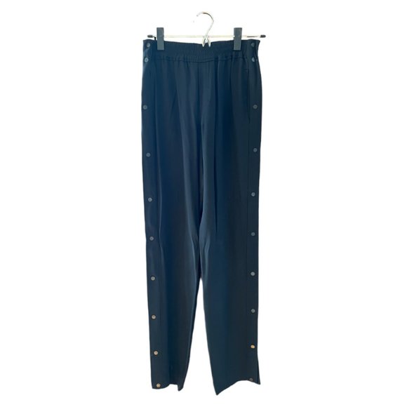 A.L.C. Black Side-Snap Track-Style Pants